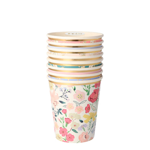 English Garden Party Cups (x 8)