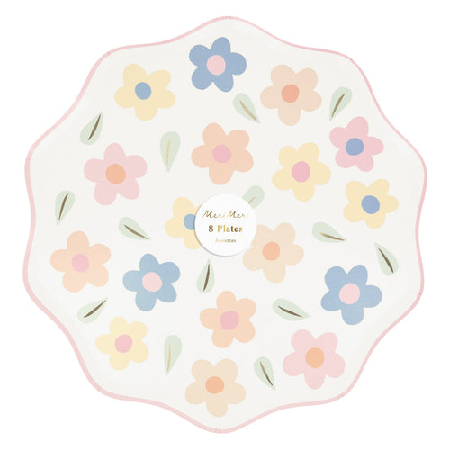Happy Flowers Dinner Plates (x 8)