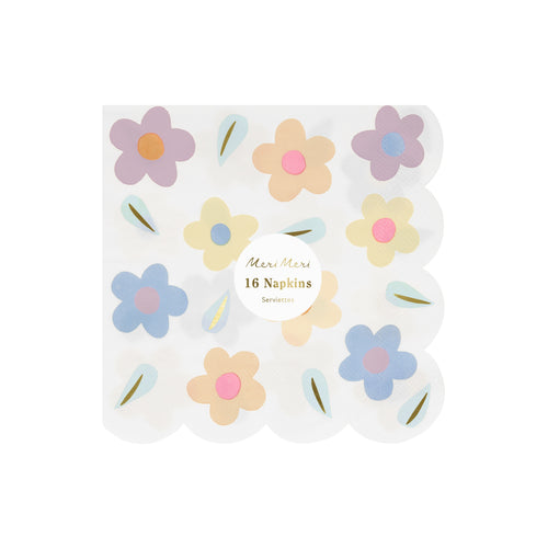 Happy Flowers Large Napkins (x 16)