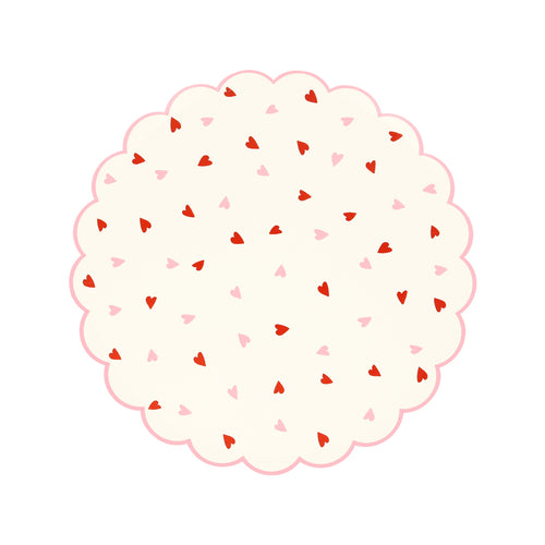 Heart Pattern Side Plates (x 8)