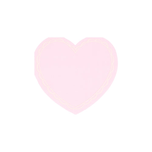Pastel Heart Small Napkins (x 16)