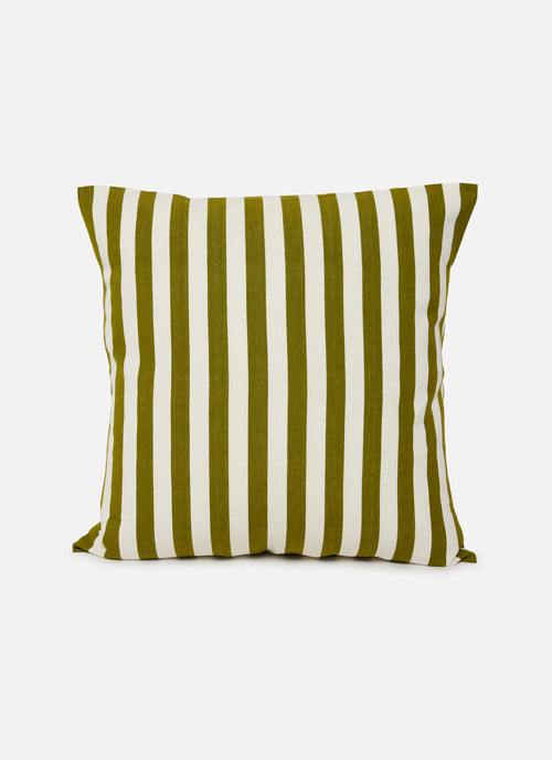 OLIVE & CREAM - Medium Striped Pillow