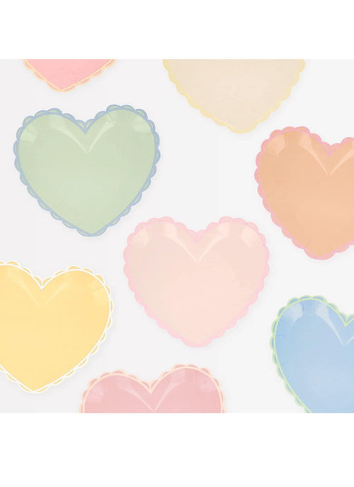 Pastel Heart Small Plates (x 8)