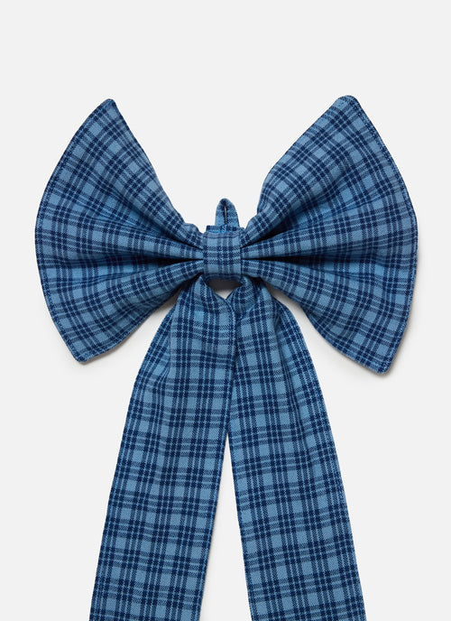 KATHERINE PLAID - Midnight Fabric Bow