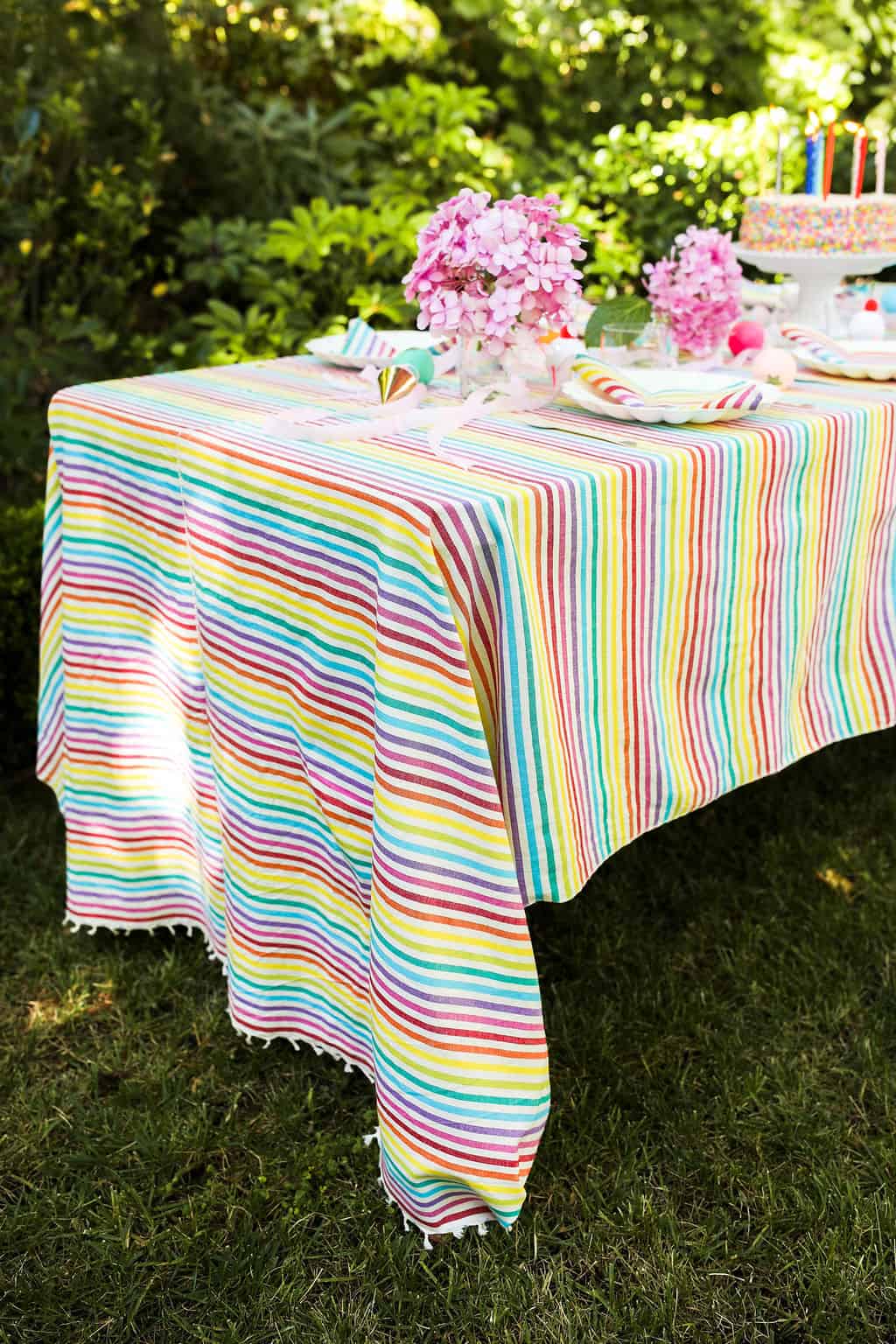 MULTI STRIPE - Rainbow Tablecloth – Heather Taylor Home