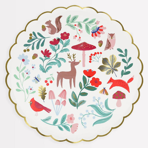 Meri Meri Winter Woodland Dinner Plates (x8)
