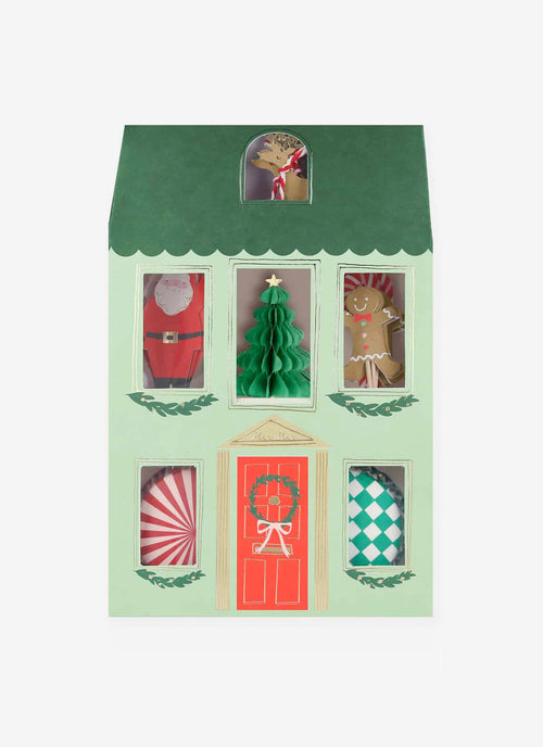 Festive House Cupcake Kit (x24 toppers)