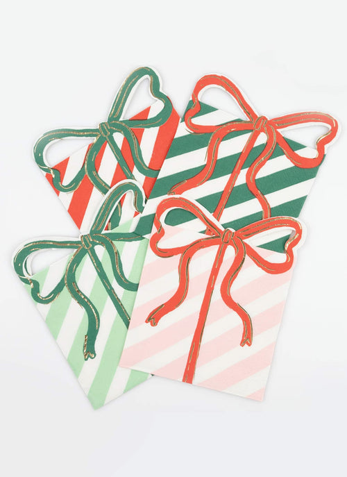 Present with Bow Napkins (x16)
