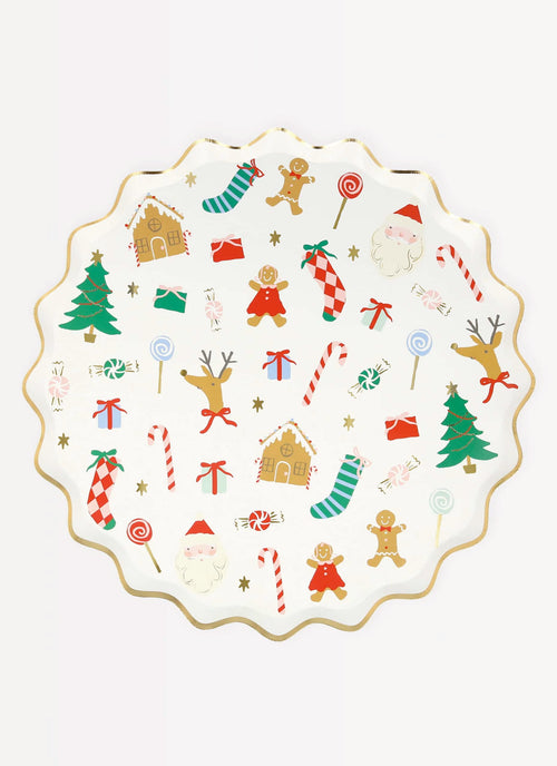 Jolly Christmas Dinner Plates (x8)