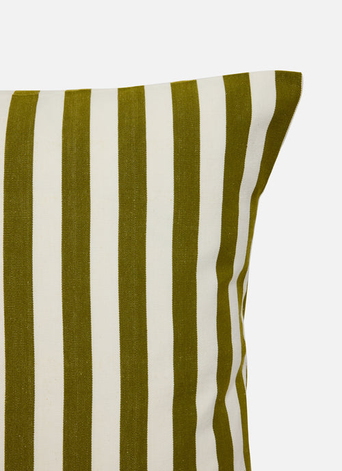 OLIVE & CREAM - Medium Striped Pillow