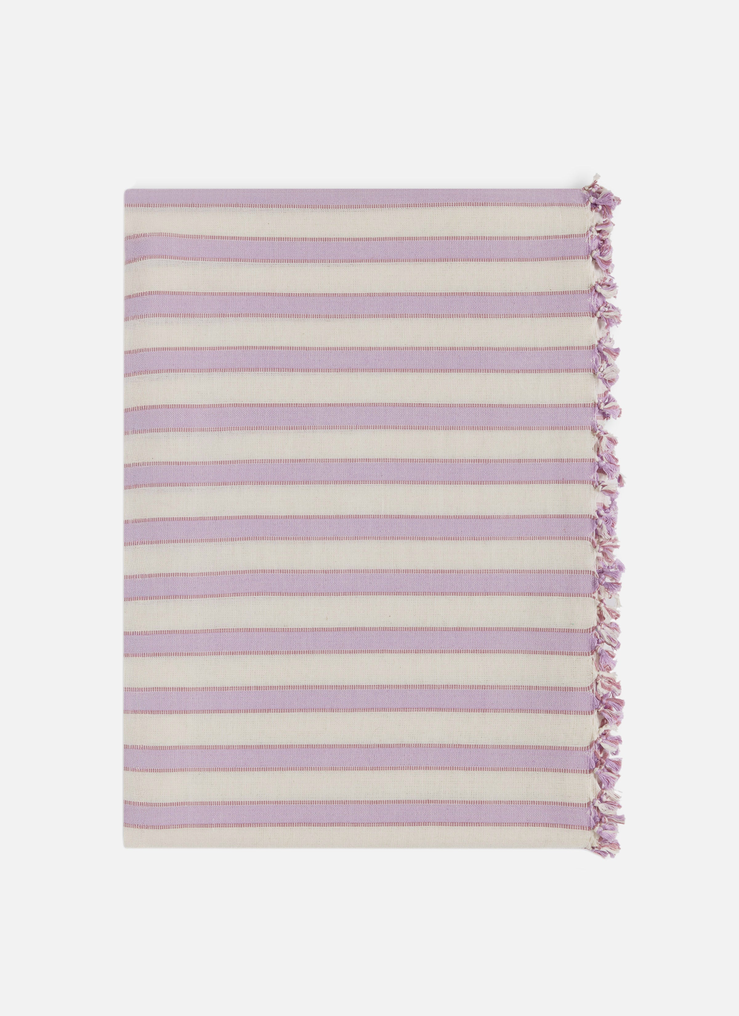 LILAC & CREAM Stripe Tablecloth - Thumbnail 4
