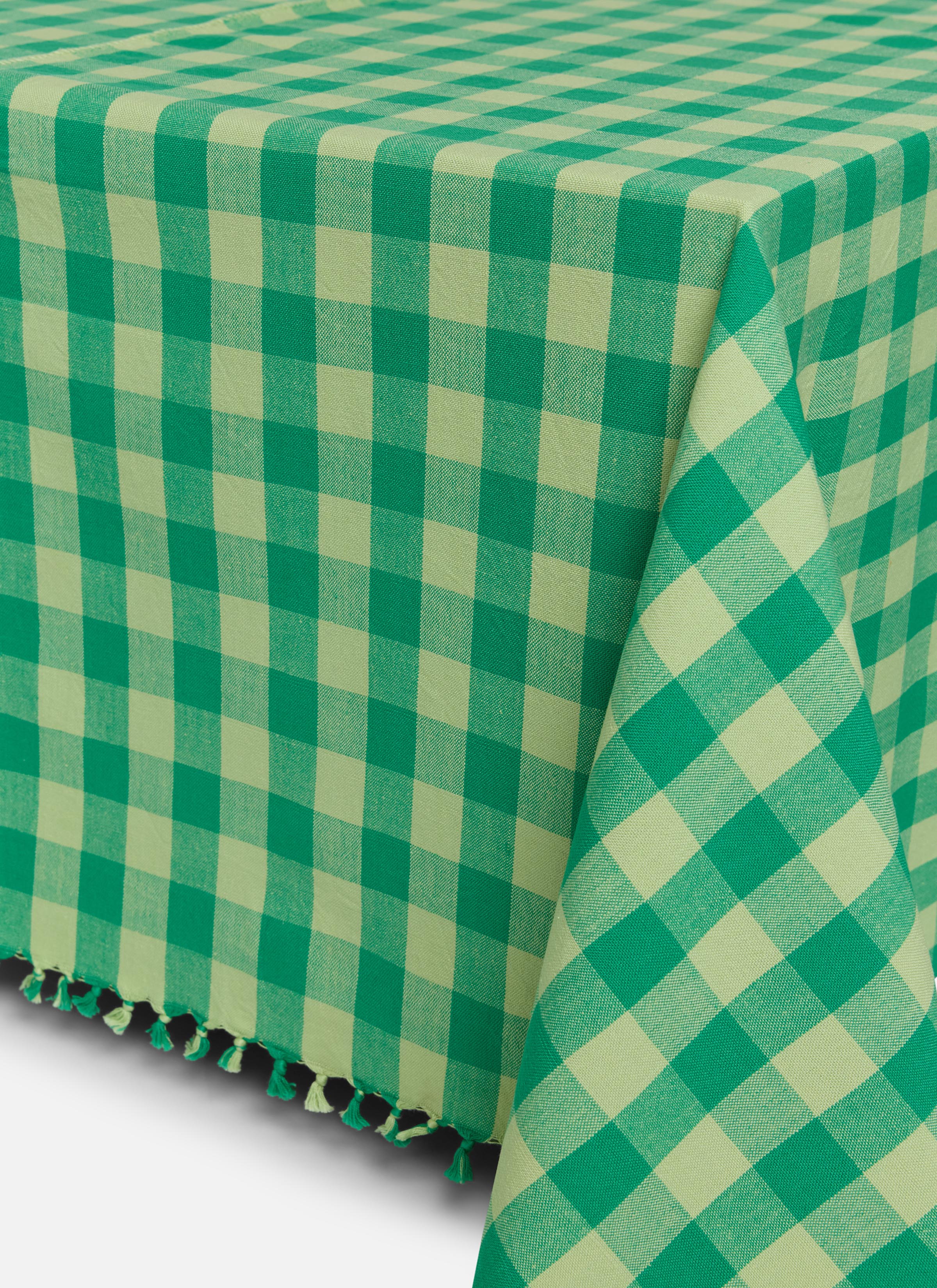 GINGHAM - Lime Tablecloth - Thumbnail 3