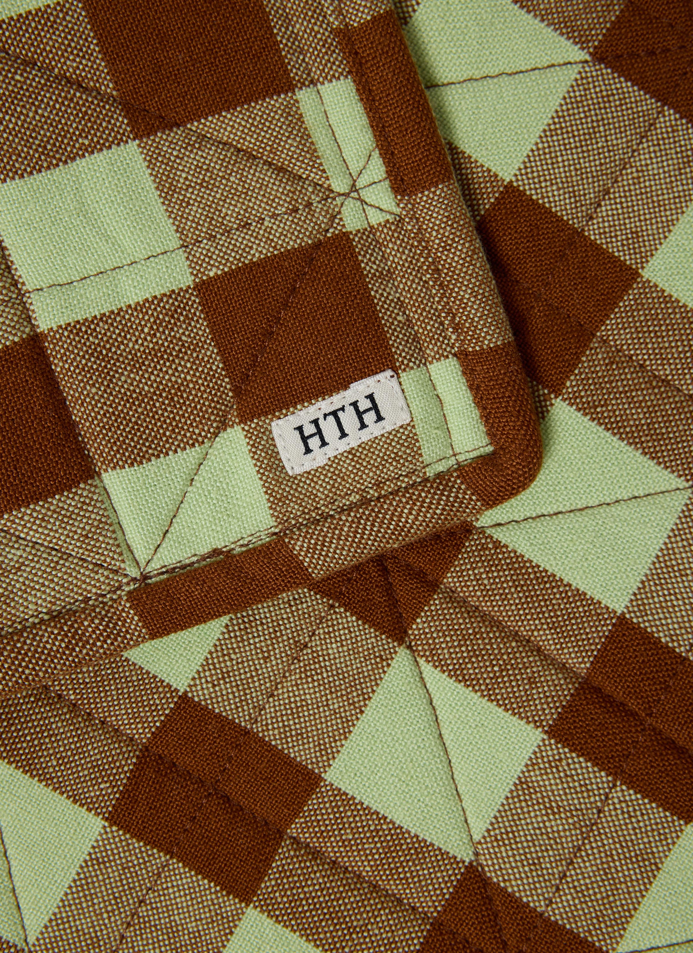 Gingham Avocado Quilted Placemat - Thumbnail 2