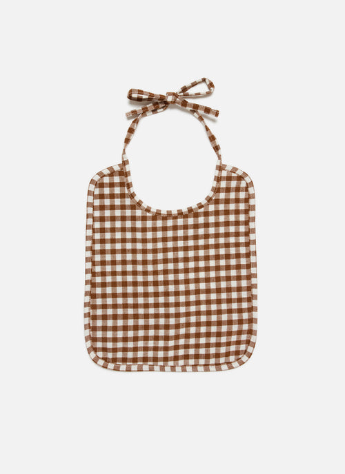 Set of 3 - MINI GINGHAM Baby Bibs