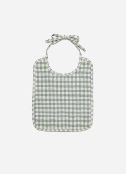 Set of 3 - MINI GINGHAM Baby Bibs