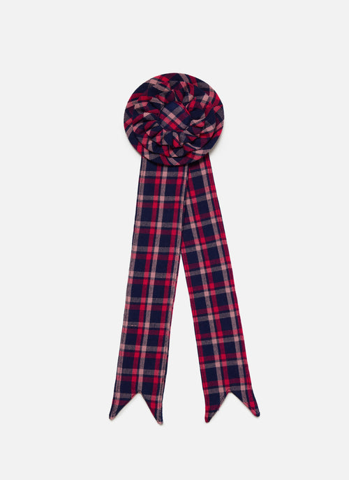 ALEXANDRA PLAID - Navy Best in Show Ribbon (Long)