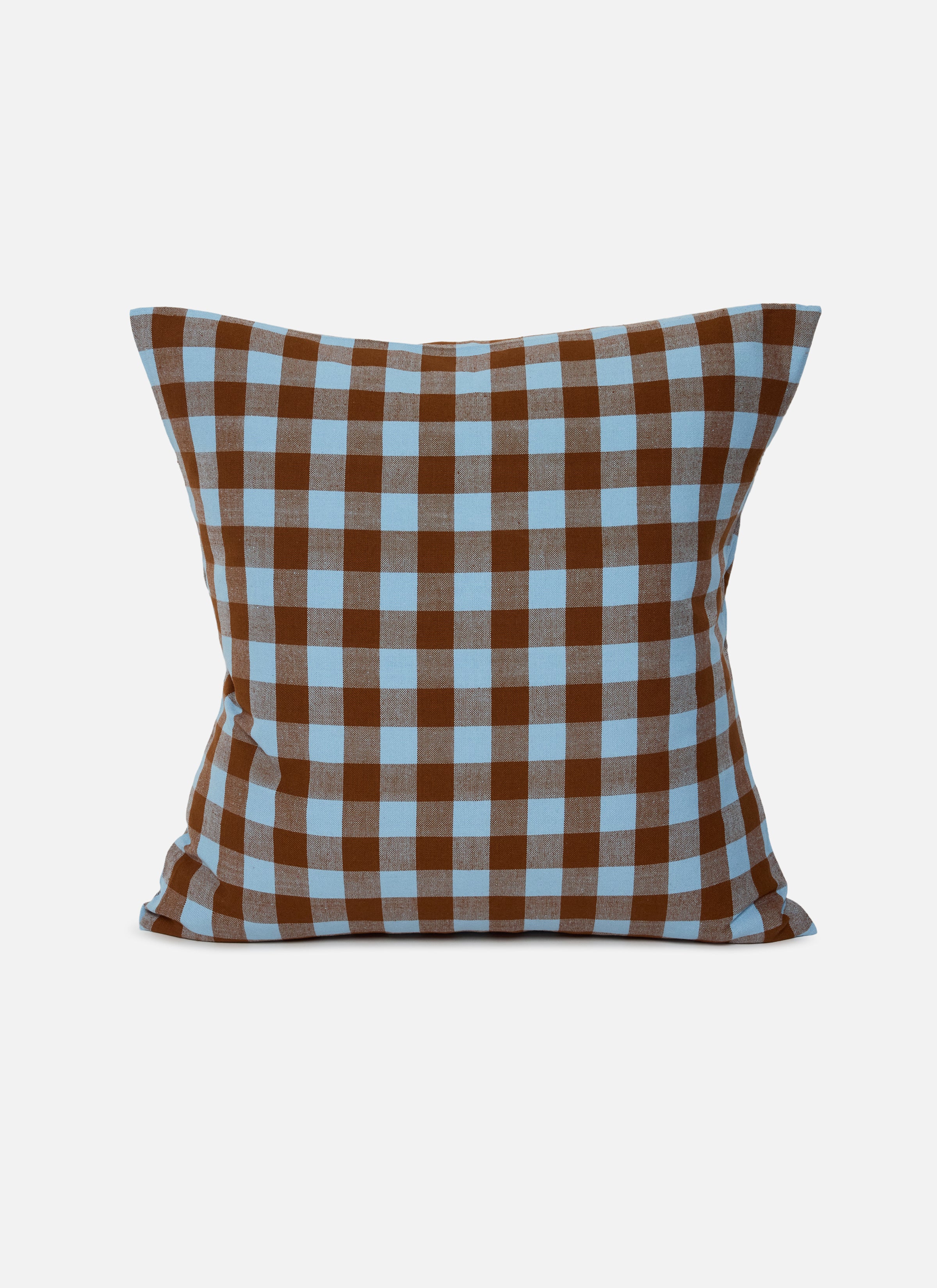 Candy Gingham Blue Petite Pillow - Thumbnail 2