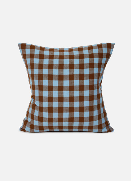 CANDY GINGHAM - Blue Pillow