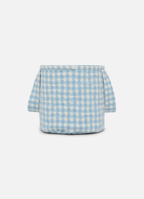 MINI GINGHAM - Baby Blue Quilted Basket