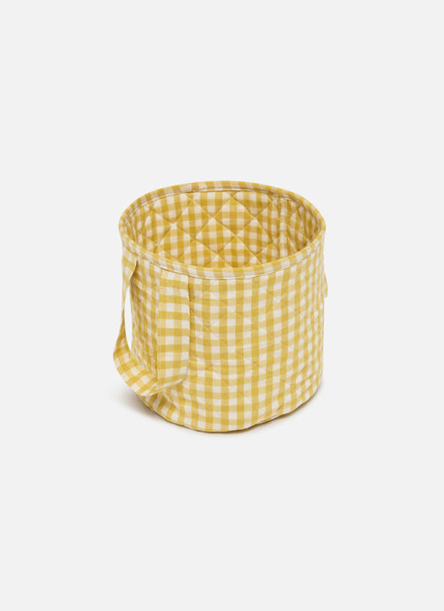 MINI GINGHAM - Sunflower Quilted Basket
