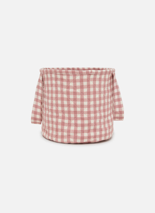 MINI GINGHAM - Rosa Quilted Basket