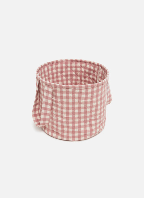 MINI GINGHAM - Rosa Quilted Basket