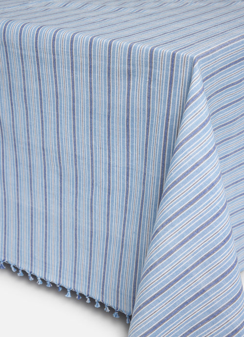 FREDDIE STRIPE - Blue Tablecloth