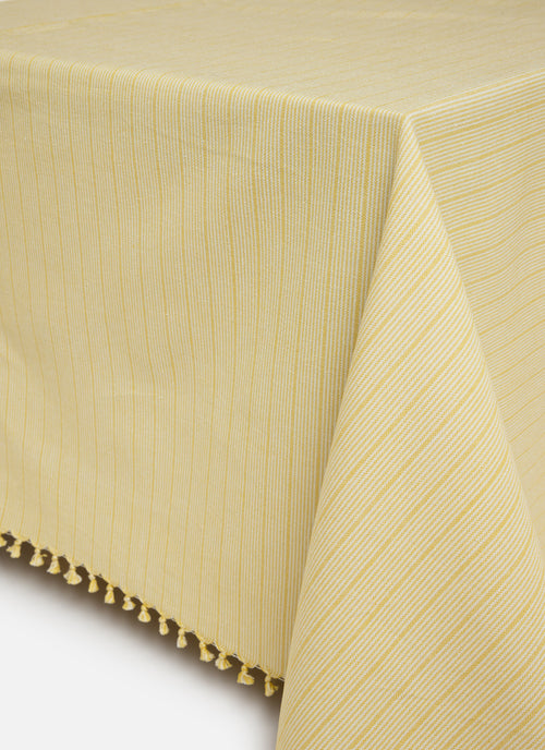 GOLDIE STRIPE - Butter Tablecloth