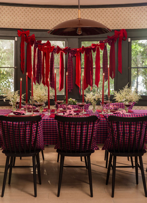 ALEXANDRA PLAID - Navy Pillow