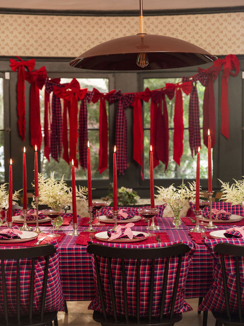 ALEXANDRA PLAID - Navy Pillow