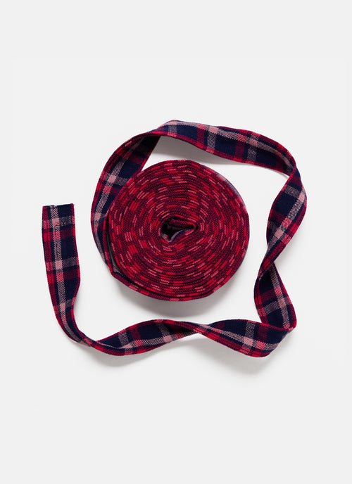 ALEXANDRA PLAID - Navy Wide Garland Ribbon