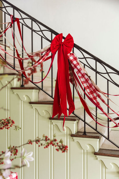 ANNABELLE PLAID - Red Wide Garland Ribbon