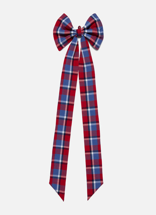 BETTY PLAID - Red Bow