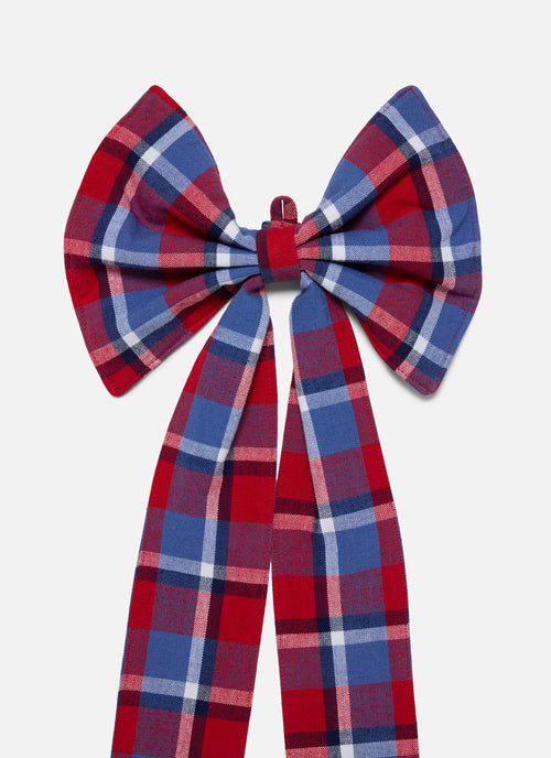 BETTY PLAID - Red Fabric Bow