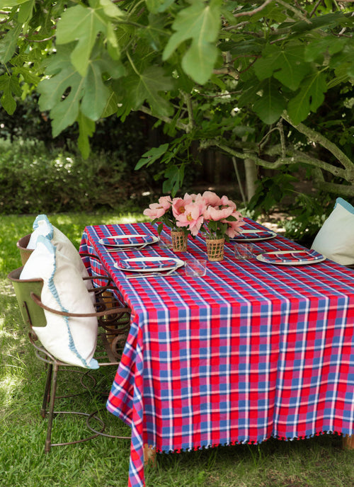 BETTY PLAID - Red Tablecloth