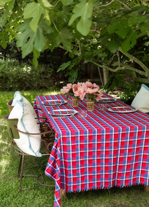 HTH x Domino WIDE STRIPE - Oat & Moss Tablecloth – Heather Taylor Home