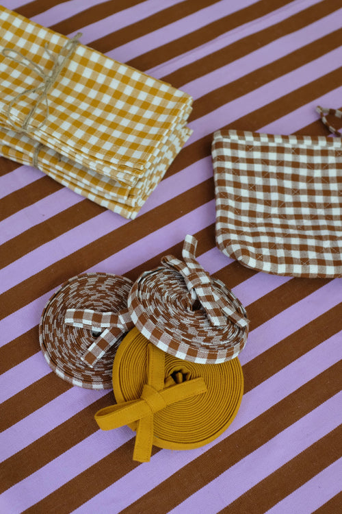 MINI GINGHAM - Nutmeg Ribbon
