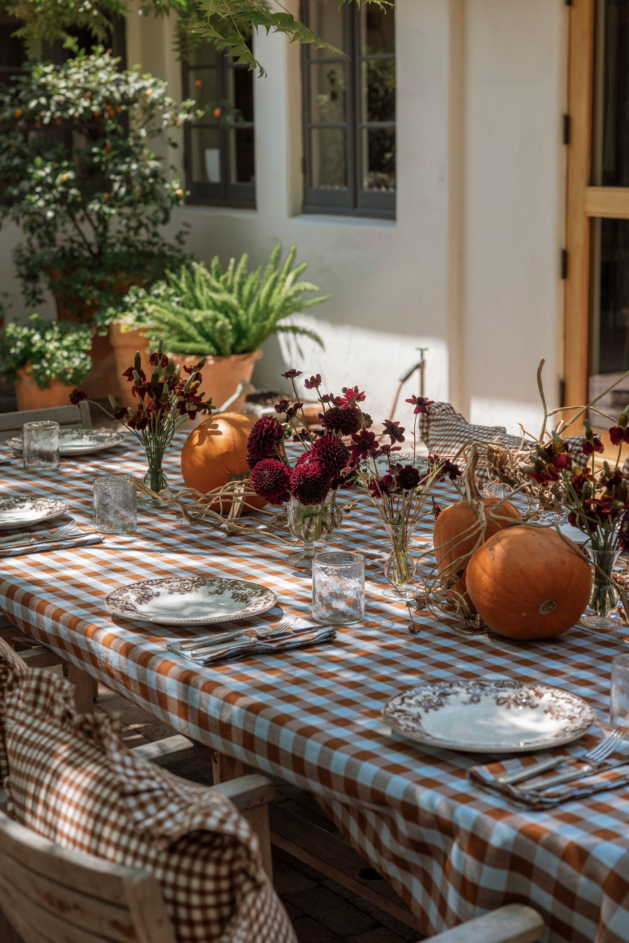 CANDY GINGHAM - Blue Tablecloth – Heather Taylor Home
