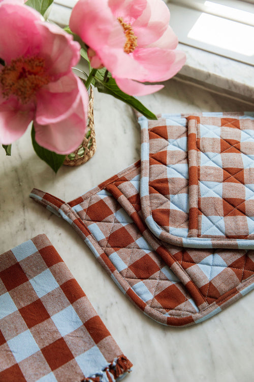 CANDY GINGHAM - Blue Pot Holder