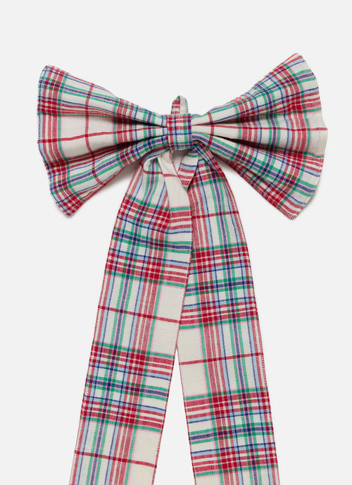 CLARA PLAID - Multi Fabric Bow