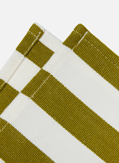 OLIVE & CREAM - Medium Striped Napkins