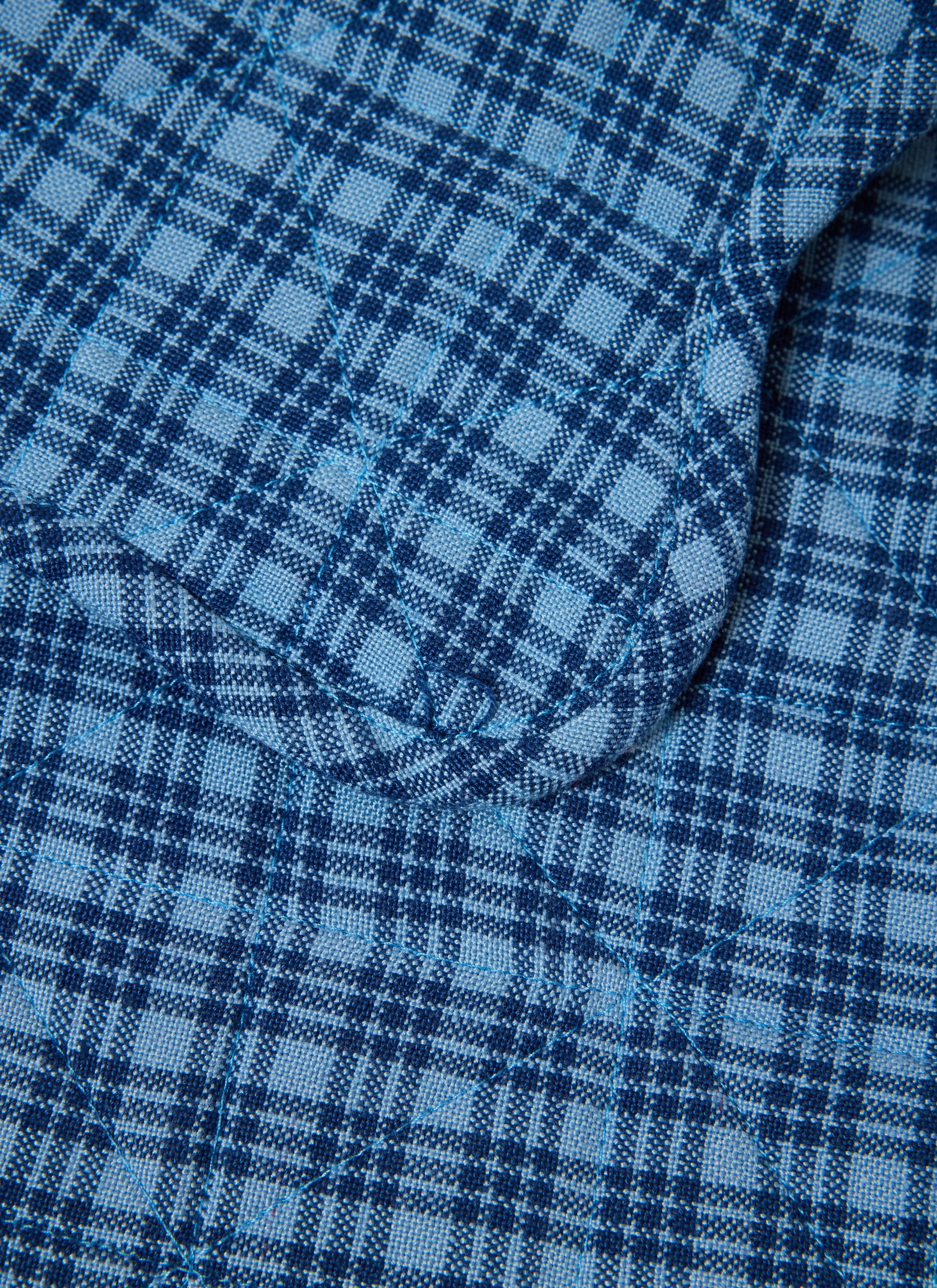 Katherine Plaid Midnight Scalloped Quilted Placemat - Thumbnail 2