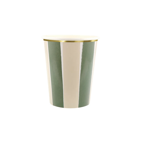Fall Stripe Cups (x8)