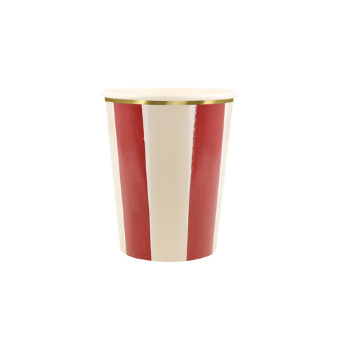 Fall Stripe Cups (x8)