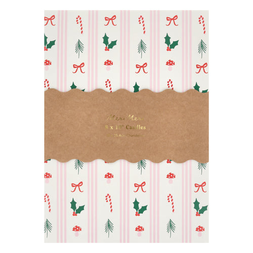Festive Icons Table Candles (x8)