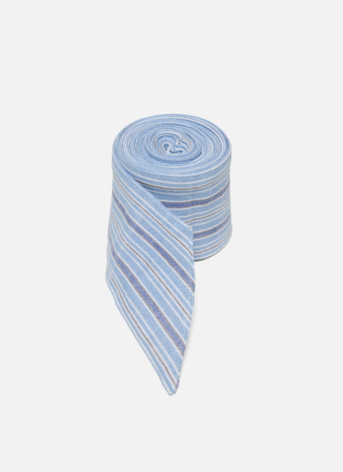 FREDDIE STRIPE - Blue Wide Garland Ribbon