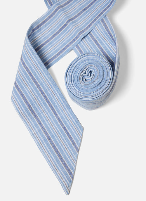 FREDDIE STRIPE - Blue Wide Garland Ribbon