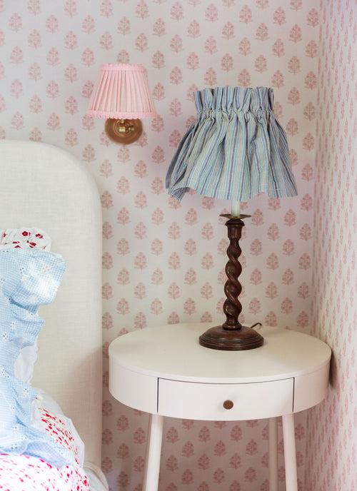 FREDDIE STRIPE - Blue Lampshade Cover