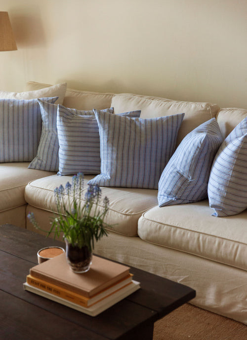 FREDDIE STRIPE - Blue Pillow