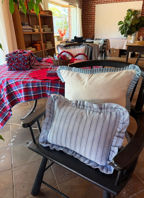 FREDDIE STRIPE - Blue Petite Pillow